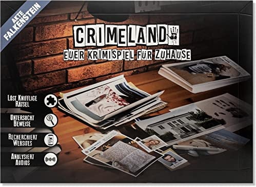 Crimeland Krimispiel - Akte Falkenstein - Escape Room Spiel für Erwachsene - Detektivspiel mit Tatort Feeling