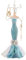 HLTER Schmuckständer, 27,9 cm, Schaufensterpuppe, blau, Dame, Figur, Schmuckständer, Halskette, Ringhalter, Ohrringe, Armband, Organizer, Kunstharz, Basteln, Dekoration für Zuhause