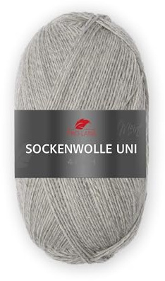 Pro Lana Sockenwolle Uni 4-fach 431 - hellgrau meliert