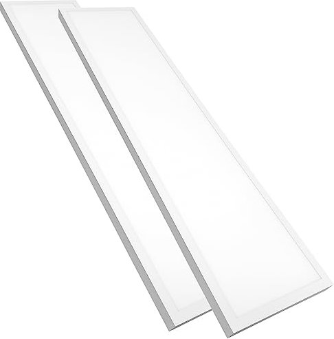 LED ATOMANT Lot de 2 Panneau LED Surface 120x30cm 48W, CCT (Sélecteur de Couleur Blanc Chaud, Neutre et Froid), 5000 Lumens, Driver inclus