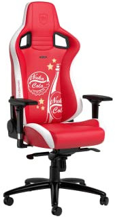 noblechairs Epic Gaming Stuhl Nuka Cola Edition, Bürostuhl Ergonomisch, Kopf- und Lendenstütze, Entwickelt für Nutzer bis 120kg und 1,85 Meter Hoch