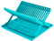 AC - Escurridor de Platos con Bandeja, Drena al Fregadero, Fabricado en Plástico, Bandeja para el Agua, Ideal para la organización y Limpieza - 33 x 37 x 21 cm - Color Azul