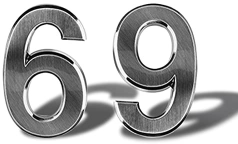 Hausnummer aus Edelstahl selbstklebend – Höhe 8 cm – Straßennummer – Design-Türnummer (9)