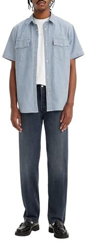 Levi's 501 Original Fit, Jeans Uomo, Blue Black Stretch, 36W / 32L