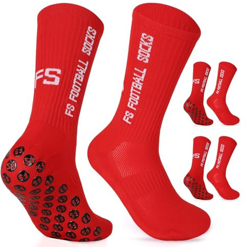 Grip Socken Fussball 2 paar Fussball Socken Herren Unisex Socks | Anti-Rutsch-Design | Universal-Maßstab 39-46 | 75% Baumwolle | Stutzen Fußball Socken Kinder, Fussballsocken Männer