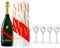 Champagne Brut G.H. Mumm Grand Cordon Magnum 1,5 Litri Astucciato + 4 Flutès Firmati