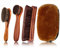 KY-Tech Shoe Brush Set, Shoe Polish Brush Horsehair Brush Boot Brush with Plush Polishing Glove (Set B)