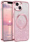 DUEDUE für iPhone 13 Hülle Glitzer 6.1'', iPhone 13 Handyhülle Glitzer mit Mag-Safe Magnetische Stoßfeste Schutzhülle Soft TPU für iPhone 13 Hülle Mag-Safe Magnetische 6.1 Rosa