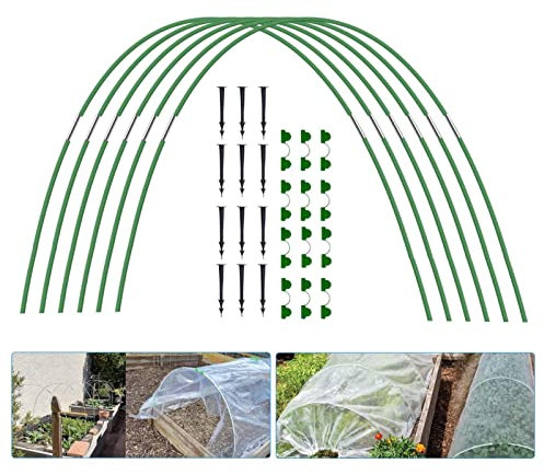 Lecerrot Set di pneumatici da giardino, serra per aiuole rialzate, per aiuole rialzate, copertura per a tunnel, accessori per serra, tunnel da giardino per la coltivazione di verdure