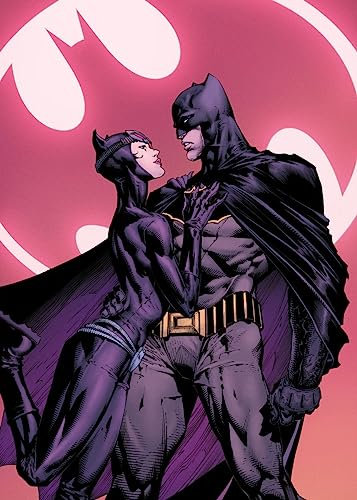 Displate - Poster aus Metall - Einfache Montage ohne Bohren - DC Comics - Comic Book Covers - Catwoman with Batman - Größe M - 32x45cm Matt