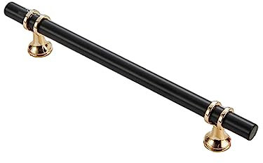 GROWBY Herrajes para muebles de armario, cajón, perilla de armario, aleación de Zinc, negro, dorado, armario sólido, manija de cocina, barra en T, tirador de casa, BG128