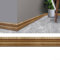 Zoegneer Selbstklebende Wandverkleidung, Sockelleiste, Bordüre, Dekor-Aufkleber, wasserdicht, Spiegelbordüren, Wanddekoration für Zuhause (schwarzbraunes Holz)