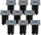 Ledvion - 9X LED Einbauleuchten Quadrat, IP67, GU10, 1m Kabel, Außenbeleuchtung, Terrassenbeleuchtung