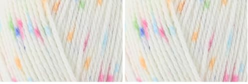 Sirdar Supersoft Aran Rainbow Drops, Love Hearts (852), 100g (Pack of 2)