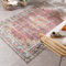 FRAAI | Home & Living In- & Outdoor Teppich Vintage - Kairo Medaillon Bordeaux - Wetterfest - Polyester - Flachgewebe - Wohnzimmer, Esszimmer, Balkon, Garten/Terrasse - Terrasse - Rug