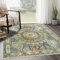 Rururug Quadratischer Teppich 200x200 cm Vintage Wohnzimmer Groß, Kurzflor Waschbar für Schlafzimmer, Esszimmer, Kinderzimmer Beige, Gelb, Braun