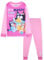 Bluey Girls Long Pyjama Set, Comfy Breathable Loungewear - Gifts for Girls (Pink, 7-8 Years)