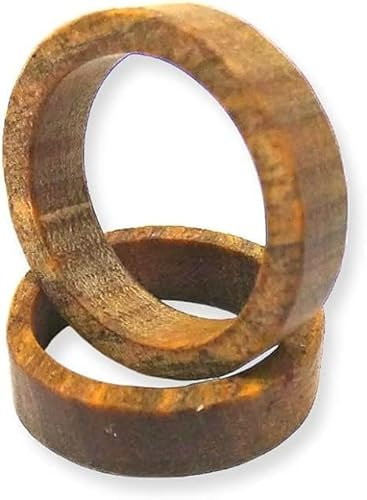 Bague en bois naturel de santal, Bois, Aucune pierre précieuse