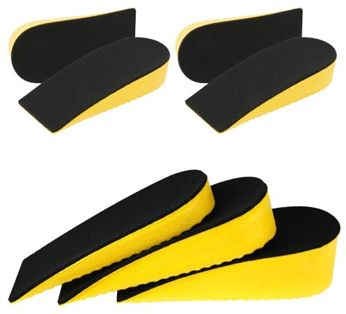 Aomig Höhe Erhöhen Einlegesohlen, 2 Paar Atmungsaktives Fersensporn Einlagen Unsichtbare Erhöhung Schuheinlagen, Height Increase Insole für Männer und Frauen, Schuhlifteinsätze Stoßdämpfung(2.5cm)