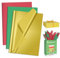Larcenciel Seidenpapier Weihnachten, 60 Blatt Bunt Seidenpapier Verpackungsmaterial für Geschenktüten, Glitzer Gold Rot Grün Seidenpapier zum Basteln, Transparentpapier für Neujahr Party, 50×35CM