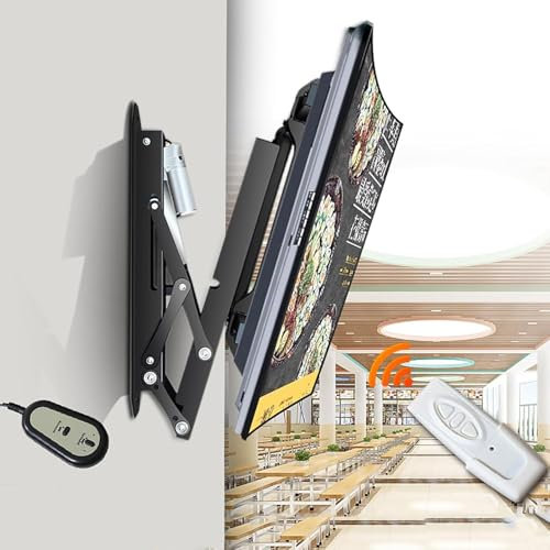 Motorized Ceiling TV Mount for 32-70 inch screen, Saving Space Flip Down Motorized Pitched Roof VESA Mount, Electric Flip Down Pitched Roof Mount Max VESA 600×400mm