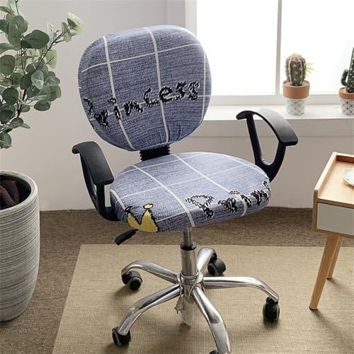 Morbuy Bürostuhl Bezug für Bürostuh Stretch Bürostuhl Überzug Elastischer Drehstuhl Stuhlüberzug Abnehmbare Stuhlhussen mit Armlehne Waschbare für Office Computer Sessel (Krone)