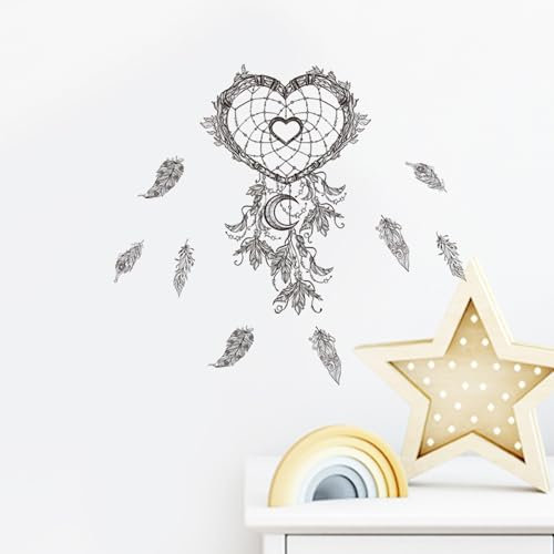 astylishome Wandtattoo Flur Feder XXL Wandsticker Schmetterling Wandaufkleber Kinderzimmer Babyzimmer Wohnzimmer Schlafzimmer Fenster Wanddeko Dekoration 0112