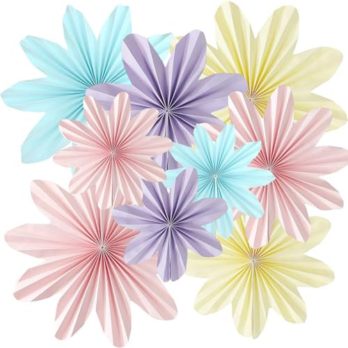9 pezzi decorazioni di carta decorazioni di carta appese decorazioni per feste di carta decorazioni a ventaglio di carta per matrimoni, baby shower, compleanni, feste autunnali, Natale