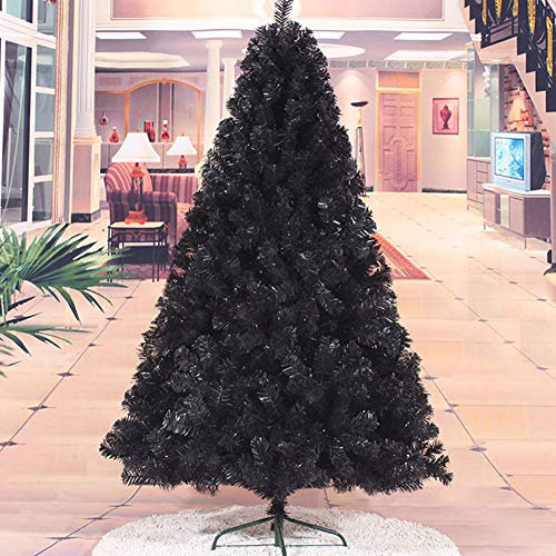 JQQJZLC Schwarzer künstlicher Weihnachtsbaum, unbeleuchtet, DIY Kiefern-Weihnachtsbaum, Party-Dekoration, Fichten-Weihnachtsbaum, saisonale Deko-Bäume für draußen und drinnen. Das Neue