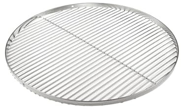 HeRo24 Edelstahl Grillrost 60 cm Rundrost zum Aufhängen für Dreibein Schwenkgrill & Schwenker 2 cm Außenrand (4 mm) 4 mm Grillstäbe –3× 8 mm Aufhängelöcher extra stabil