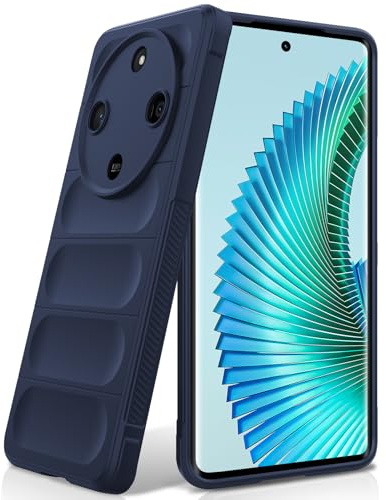 BonYonka Cover in Silicone per Honor Magic 6 Lite/Honor X9b, Blu | Design Ondulato Antiurto, Fodera in Microfibra Antigraffio, Touch Morbido Setoso, Protezione Anticaduta di Grado Militare