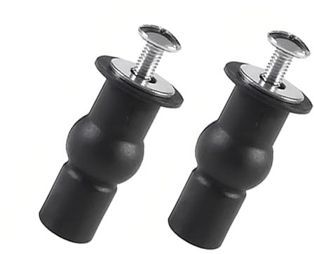 2 Pack Toilet Seat Screws - Toilet Seat Bolts - Toilet Seat Screws Replacement Kit - Heavy Duty Toilet Seat Fastening Bolt Kit (1.6 Inch - Short x 2)