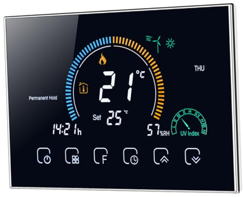 NUOBESTY 1Stück Intelligenter Temperaturregler Thermostat Mit Touchscreen LCD Einfache Installation Und App Steuerung Für Zuhause Und Moderne Heizsysteme
