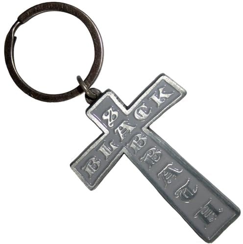 Rock Off officially licensed products Black Sabbath Cross Band Logo Keyring Keychain One Size