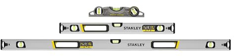 STANLEY FATMAX XTREME Hohlprofil-Wasserwaagen Set (3er-Set bestehend aus 60cm & 120cm Hohlprofil-Wasserwaage plus Torpedo-Wasserwaage) FMHT43681-1