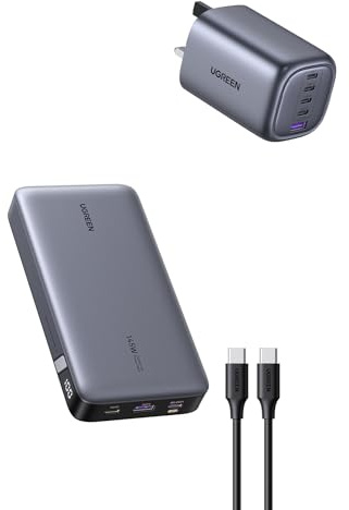 UGREEN 100W USB C Charger Plug and 25000mAh 140W Power Bank