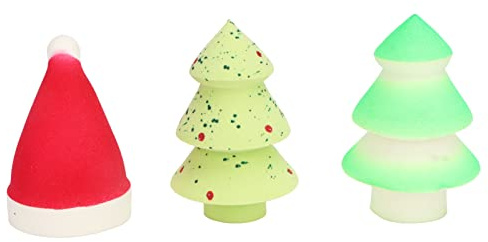 3-teiliges Make-up-Schwammset zum Weihnachtsthema, Blender-Schwamm mit hoher Elastizität und atmungsaktivem Design, niedlicher Blender in Form von Feiertagen für flüssige