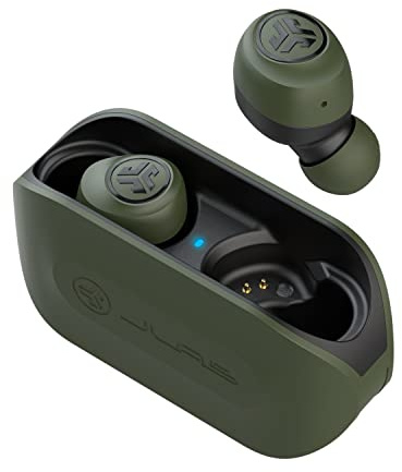 JLab Go Air True Wireless In Ear Kopfhörer, Bluetooth Kopfhörer kabellos, In Ear Ohrhörer und USB Ladebox mit Dual Connect, EQ3 Sound und Mikrofon, Oliven Grün