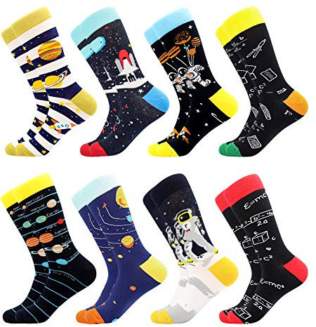 BISOUSOX Lustige Socken Herren 39-46 Geschenk für Männer Baumwolle Bunte Socken Lustig Strümpfe Mehrfarbig Fun Gemusterte Socken Geburtstagsgeschenk