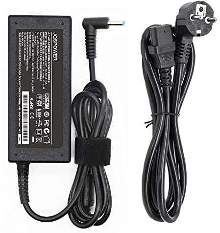 JQSPOWER Cargador Portatil HP 45W, Fuente de alimentación para HP Pavilion Touchscremart, Spectre Ultrabook, Elitebook Folioand y More, Cargador con Cable de alimentación de【19.5V 2.31A 4.5 x 3mm】