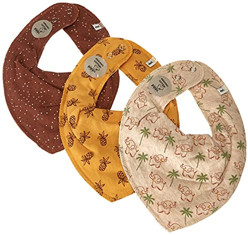 Pippi Unisex Baby Bandana Bib (3er Pack) Dreieck L tzchen, Tortoise Shell, Einheitsgröße EU