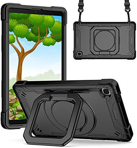 KATUMO Funda para Samsung Galaxy Tab A7 Lite de 8.7 pulgadas 2021 (SM-T220/T225/T227), con correas a prueba de golpes, funda para Galaxy A7 Lite para niños (negro)