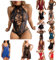 Dasongff Damen Sexy Reizwäsche Spitze Negligee Transparente Unterwäsche V-Ausschnitt Babydoll Lingerie Negligee Nachtwäsche Dessous Set 2 Stück BH und Höschen Set mit G-String