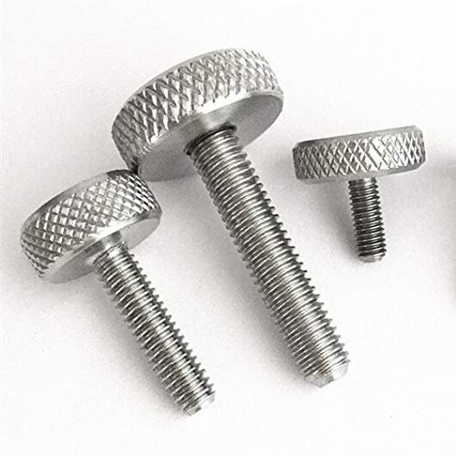TGRTY Daumenschraube 5pcs M6 M8 M10 Rundkopf Handschraube Flach Haar Rändelschrauben Griff Bolzen 304 Edelstahl Rändelkopf mit Gewinde (Color : M8x40)