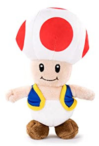 WHITEHOUSE LEISURE Super Mario Bros - Charakter Kuscheltier 22cm Mario, Luigi, Toad, Yoshi, Prinzessin Peach, Donkey Kong Soft Qualität (22cm, Toad)