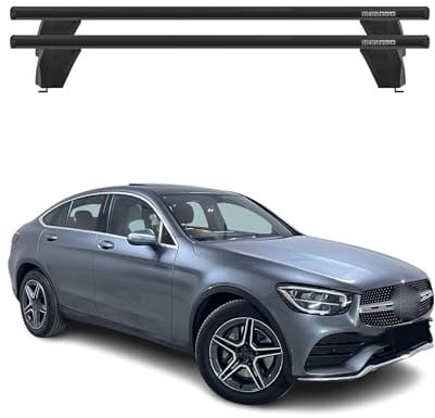 OMAC Menabo Dachträger für Mercedes E Klasse W211 2003-2009 Alu Silber | Abschließbar, City-Crash-getestet, bis 75 kg Traglast, T-Nut-Befestigung, Querträger, Grundträger