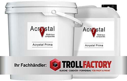 TFC Troll Factory ACRYSTAL Acrylharz auf Wasserbasis Set PRIMA + Crystal, 7 kg (2 kg + 5 kg)