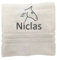 Personalisiertes Handtuch mit Namen Schön gestickter Sport Name Handbadetuch 100% Baumwollhandtuch Sportliche Motive Personalized Custom Towel with Name (140 x 70 cm, Pferd)