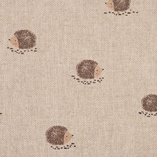 Dekostoff Panama Meterware Hedgehog Igel natur 1,40m Breite
