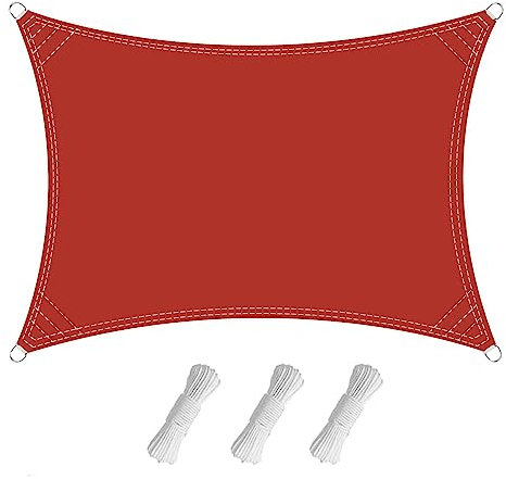 Sonnentuch Schattensegel, 3×5 M Sonnenschutz Set Viele Größe und Farben, Segeltuch Pergola, Wetterschutz Wasserabweisend UV-Schutz, 420D Oxford-Stoff Sonnensegel wasserdicht für Terrasse, Garten